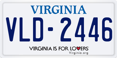 VA license plate VLD2446