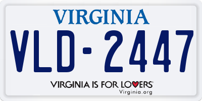 VA license plate VLD2447