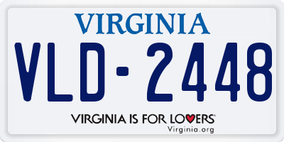 VA license plate VLD2448