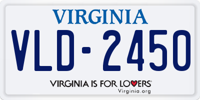 VA license plate VLD2450