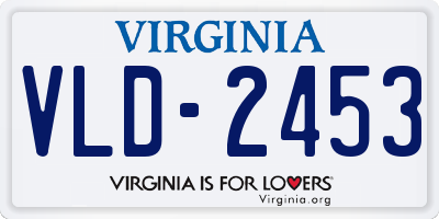 VA license plate VLD2453