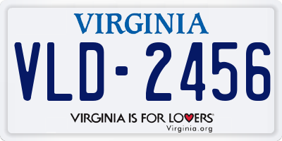 VA license plate VLD2456