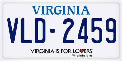 VA license plate VLD2459