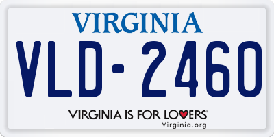 VA license plate VLD2460