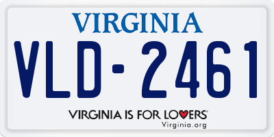 VA license plate VLD2461