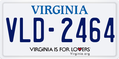 VA license plate VLD2464