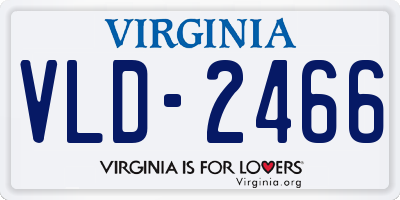 VA license plate VLD2466