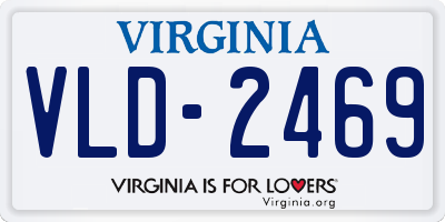 VA license plate VLD2469