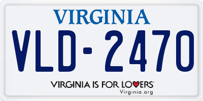 VA license plate VLD2470