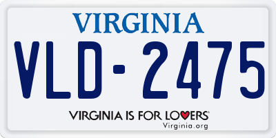 VA license plate VLD2475