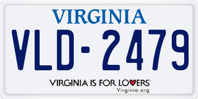 VA license plate VLD2479
