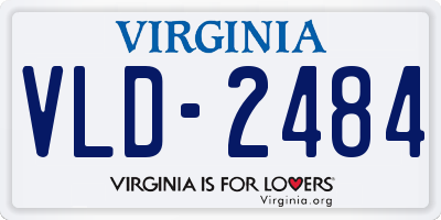 VA license plate VLD2484