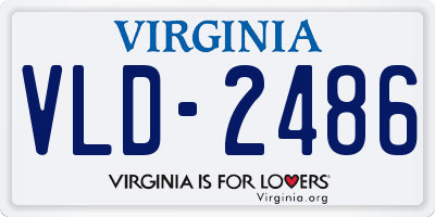 VA license plate VLD2486