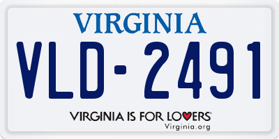 VA license plate VLD2491