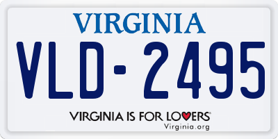 VA license plate VLD2495