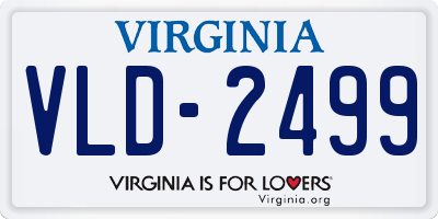VA license plate VLD2499