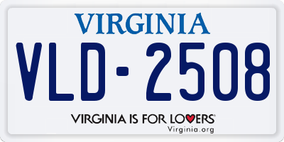 VA license plate VLD2508