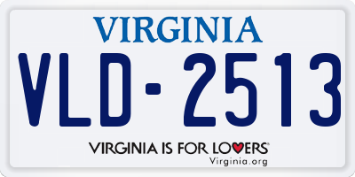 VA license plate VLD2513