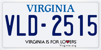 VA license plate VLD2515