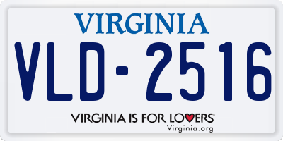 VA license plate VLD2516