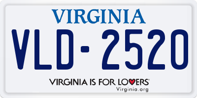 VA license plate VLD2520