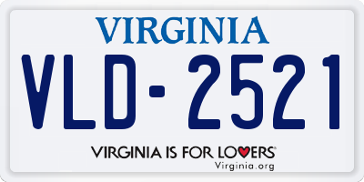 VA license plate VLD2521