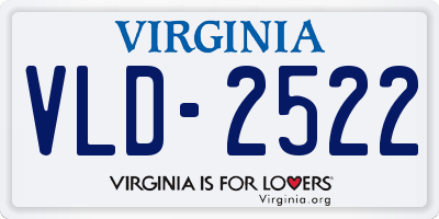 VA license plate VLD2522