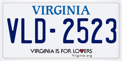 VA license plate VLD2523