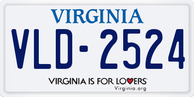 VA license plate VLD2524