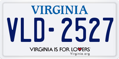 VA license plate VLD2527