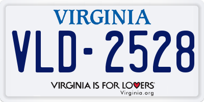 VA license plate VLD2528