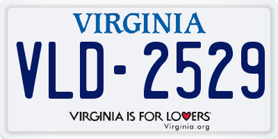 VA license plate VLD2529