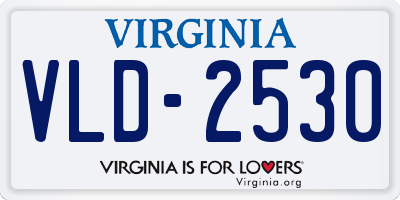 VA license plate VLD2530