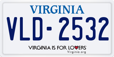 VA license plate VLD2532
