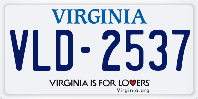 VA license plate VLD2537