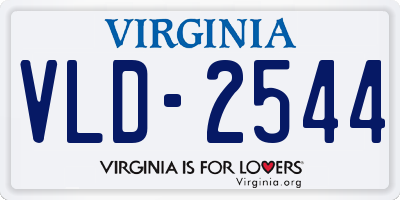 VA license plate VLD2544