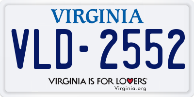 VA license plate VLD2552