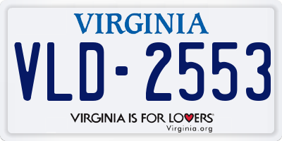 VA license plate VLD2553