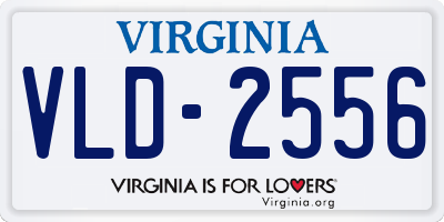 VA license plate VLD2556