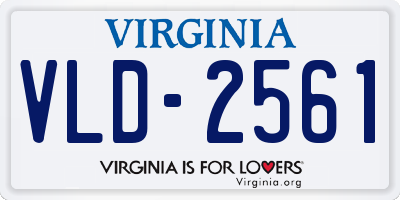 VA license plate VLD2561