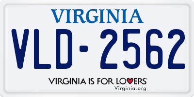 VA license plate VLD2562