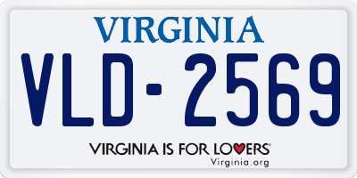 VA license plate VLD2569