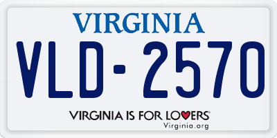 VA license plate VLD2570