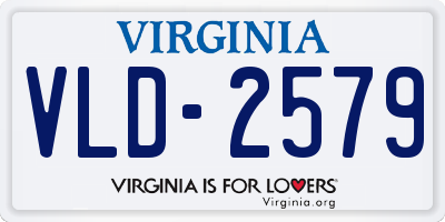 VA license plate VLD2579