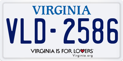 VA license plate VLD2586