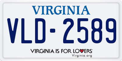VA license plate VLD2589