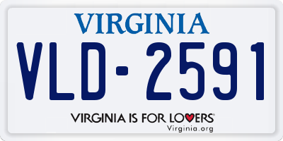 VA license plate VLD2591