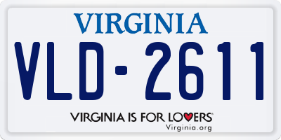 VA license plate VLD2611