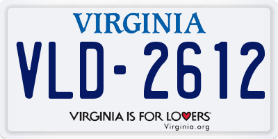 VA license plate VLD2612