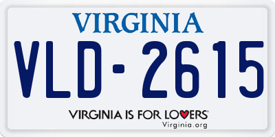 VA license plate VLD2615